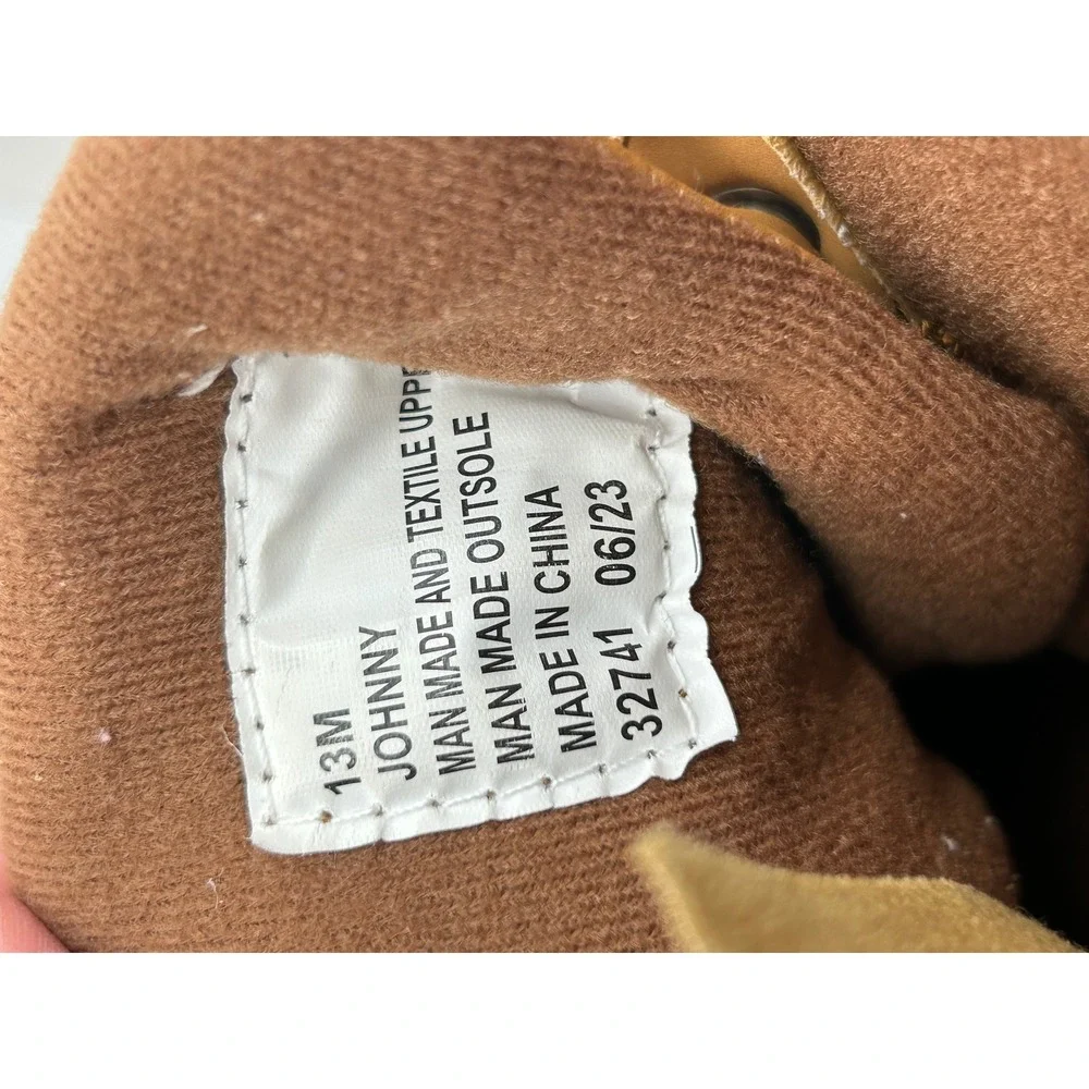 Khombu Johnny Kids Winter Duck Boots Brown Tan Waterproof Side Zip Size 13M